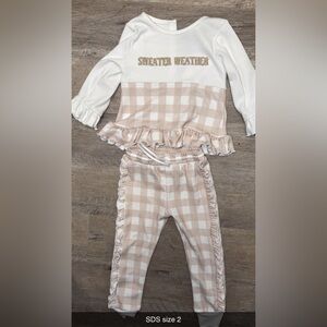 Plaid Ruffle Baby Outfit